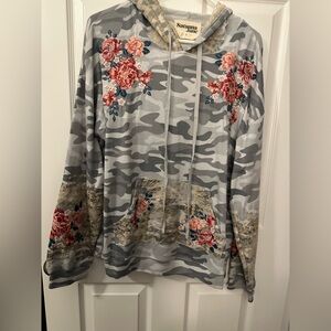 Embroidered Camo Hoodie